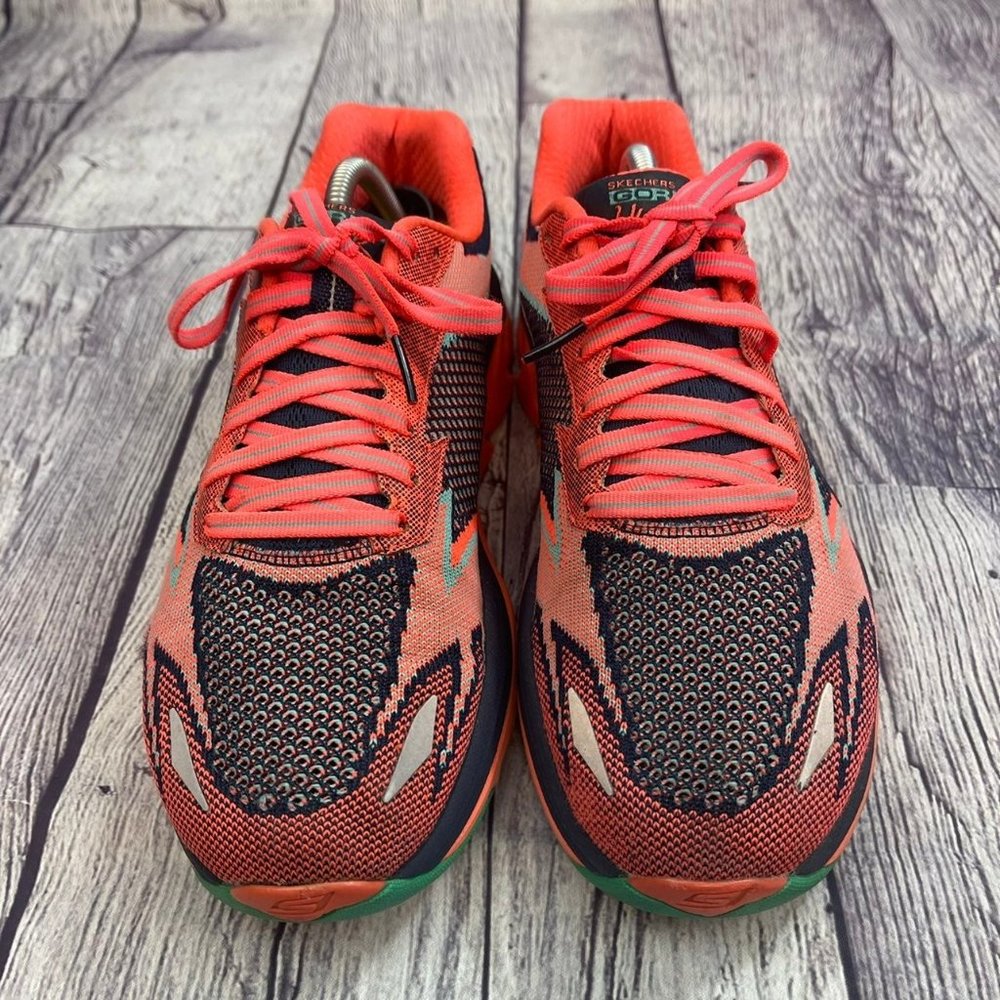 Skechers Go Run Ultra Road Women's Size 10 Orange Red Running Athletic Shoes - Picture 7 of 11